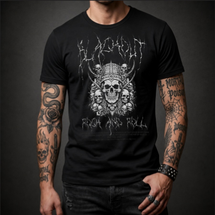 Camiseta BLKOUT RO01 Rock and Roll